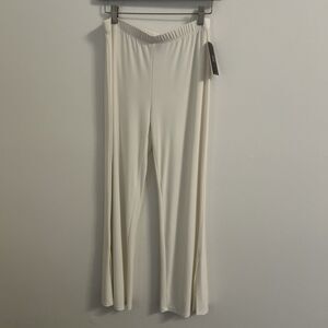 Clara Sun Woo White Flowy Pull On Pants NWT Size Medium